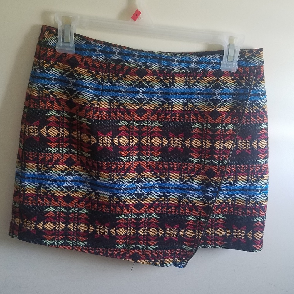 Patterned Mini Skirt